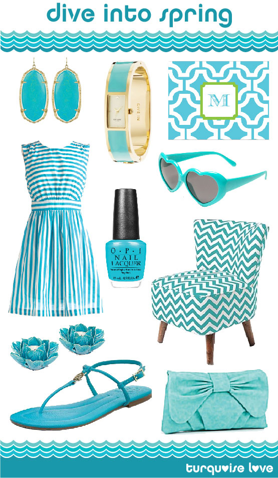 One of my favorite colors to liven up any outfit or space is turquoise